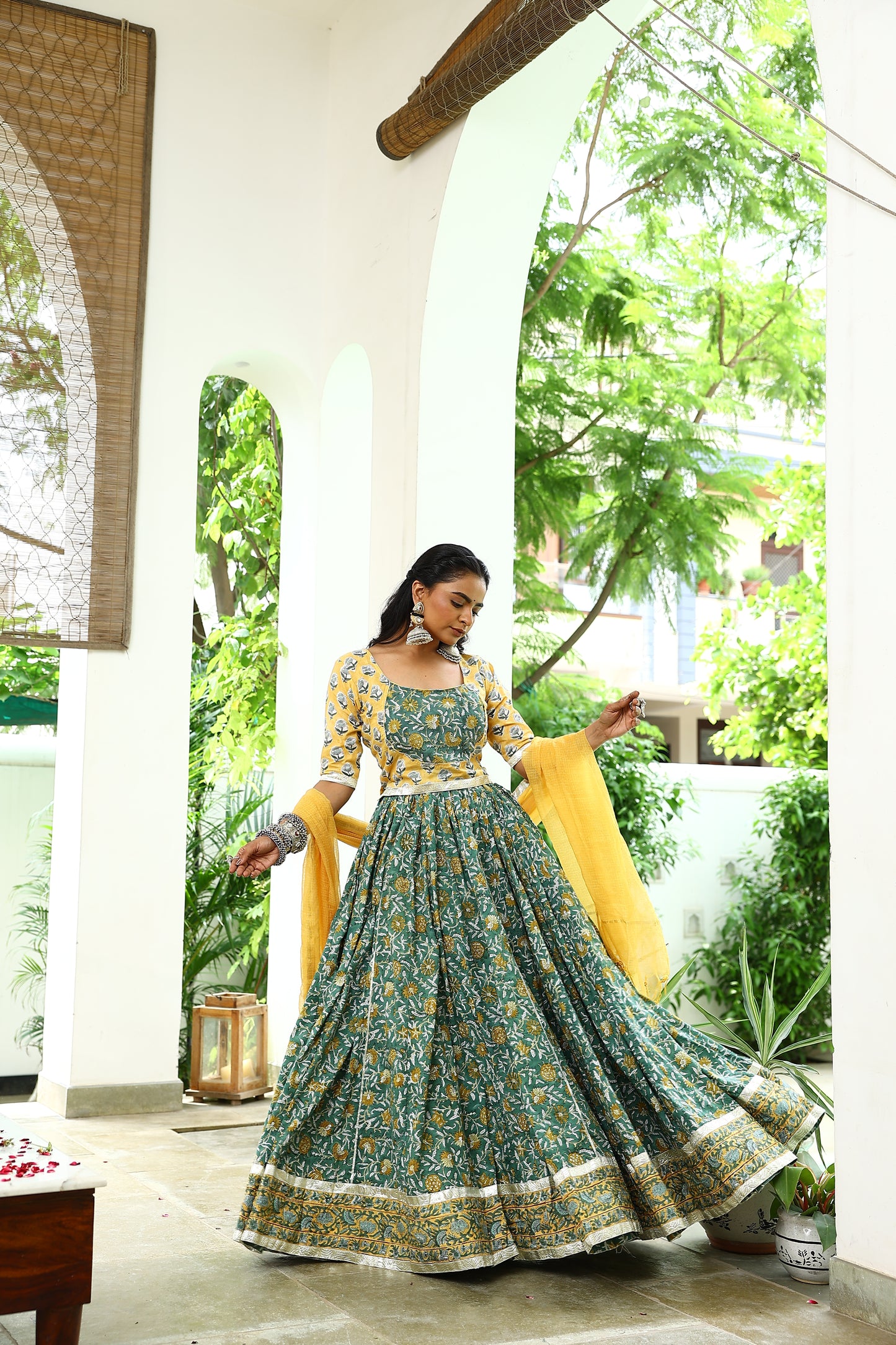 Manya Handblock Cotton Lehenga