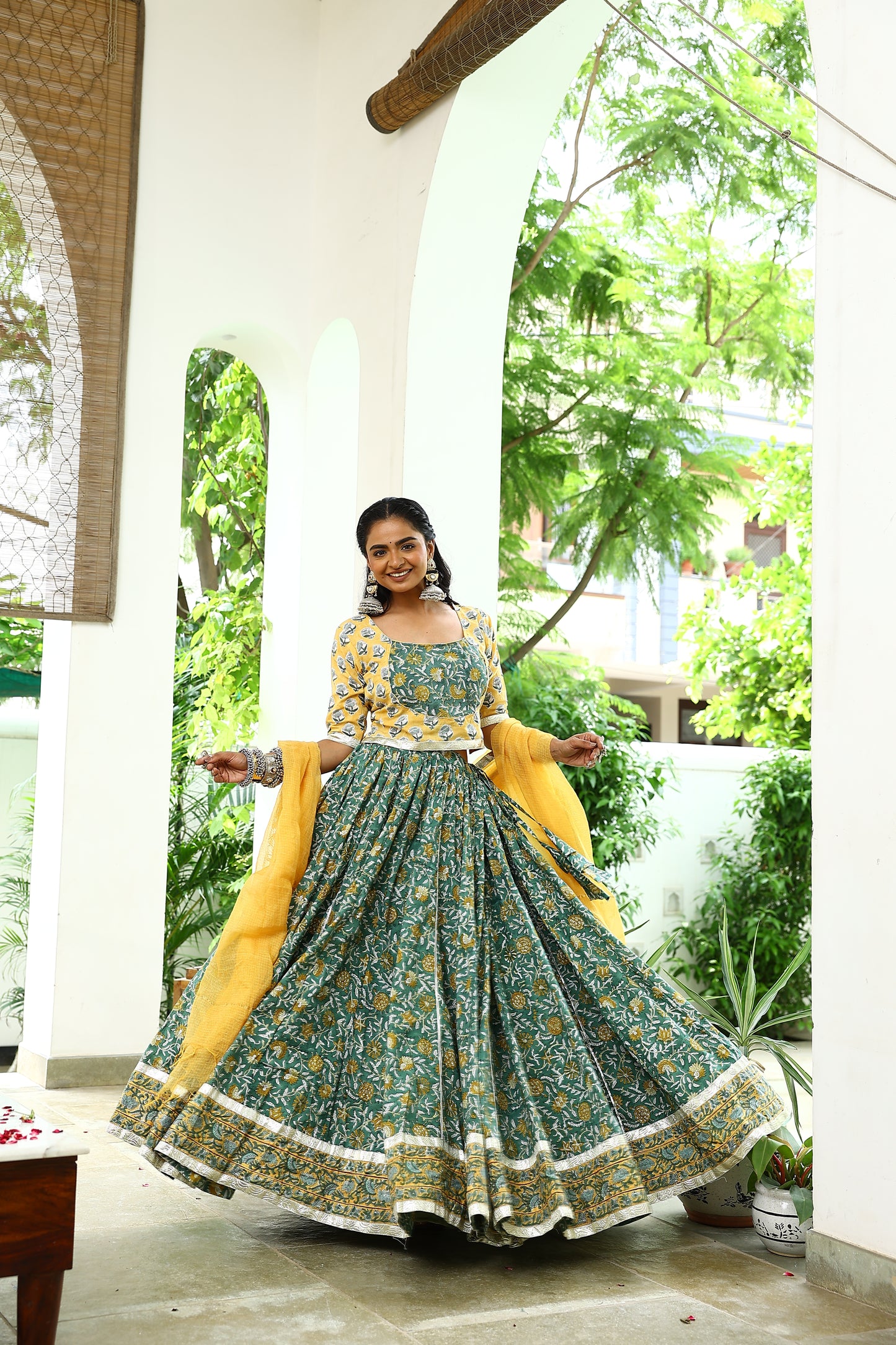Manya Handblock Cotton Lehenga
