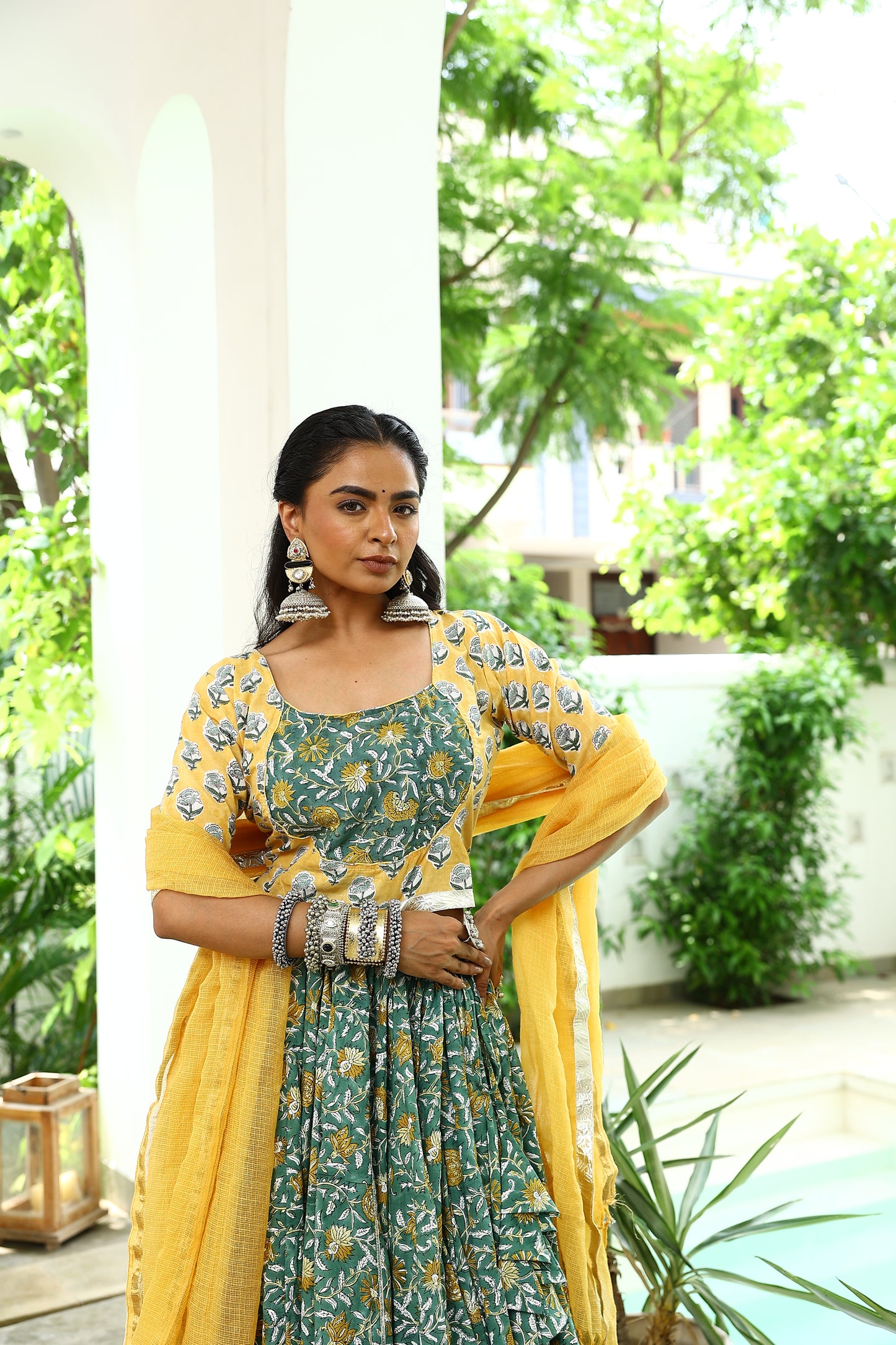 Manya Handblock Cotton Lehenga