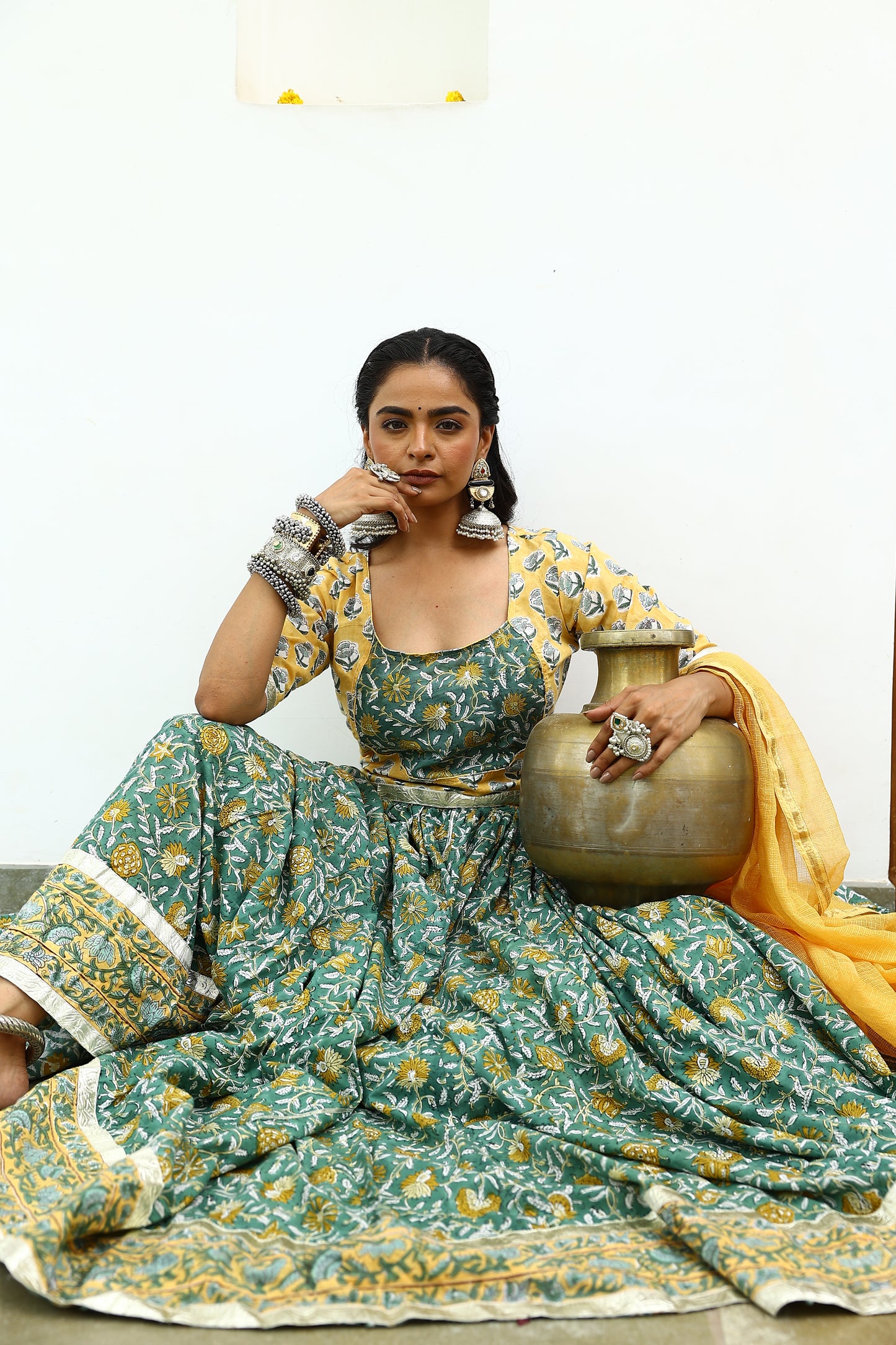 Manya Handblock Cotton Lehenga