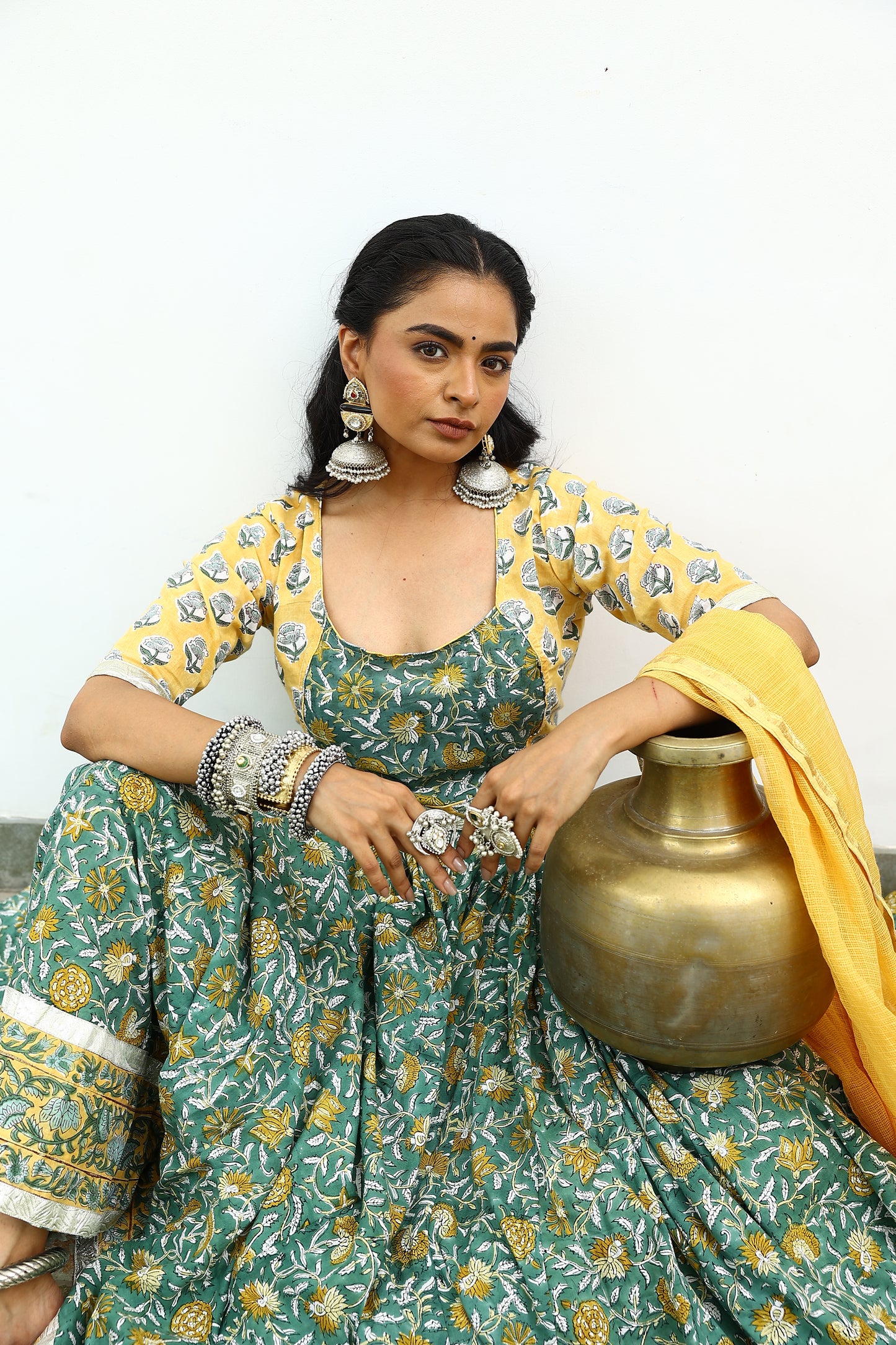 Manya Handblock Cotton Lehenga