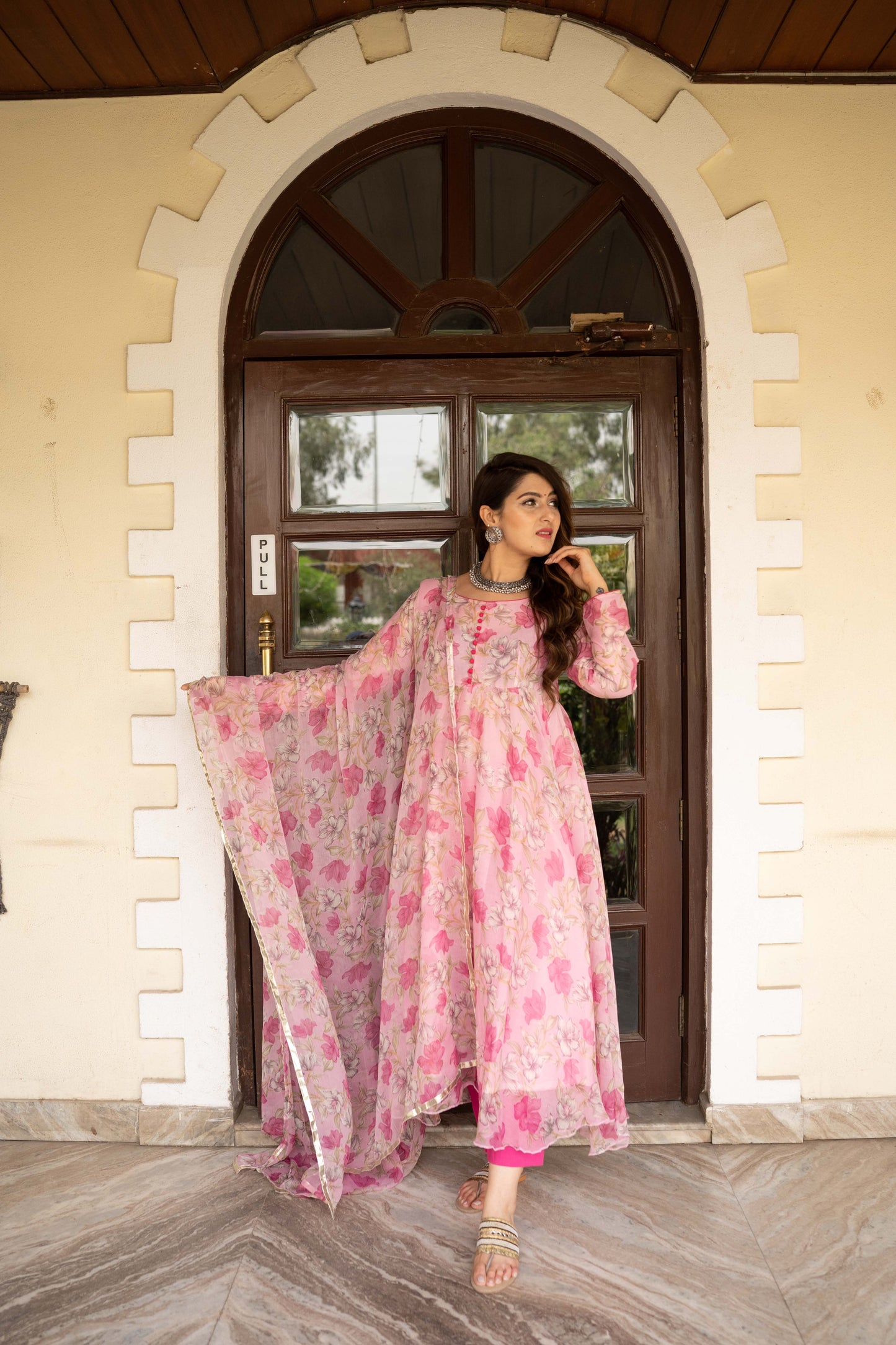 Lavanya Pink Floral Set