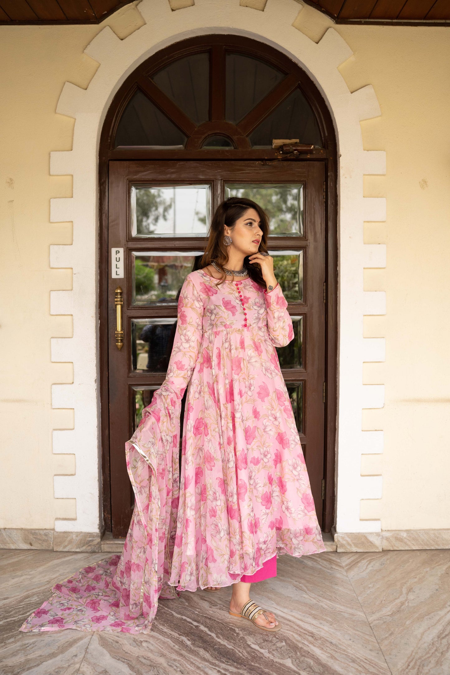 Lavanya Pink Floral Set