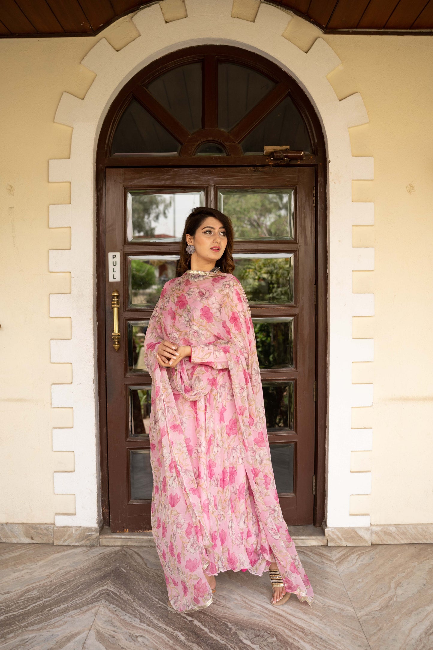 Lavanya Pink Floral Set