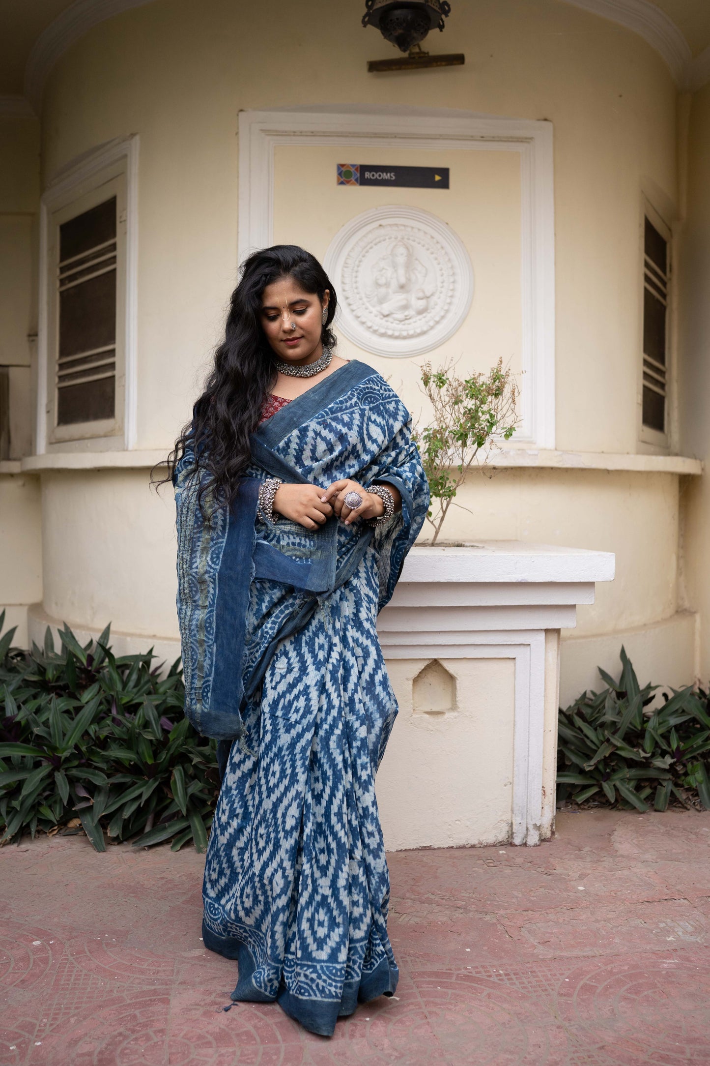 Alakhnanda Indigo Saree