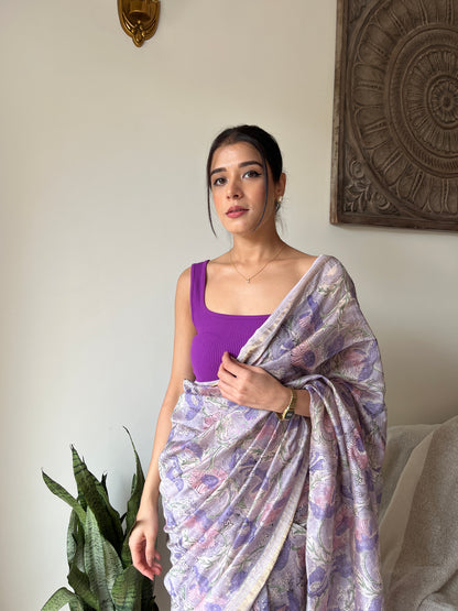 Mayra Maheshwari Chanderi Dabu Print Saree