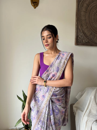 Mayra Maheshwari Chanderi Dabu Print Saree